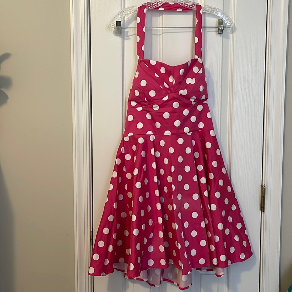 Pinup Ixia polka dot mini dress